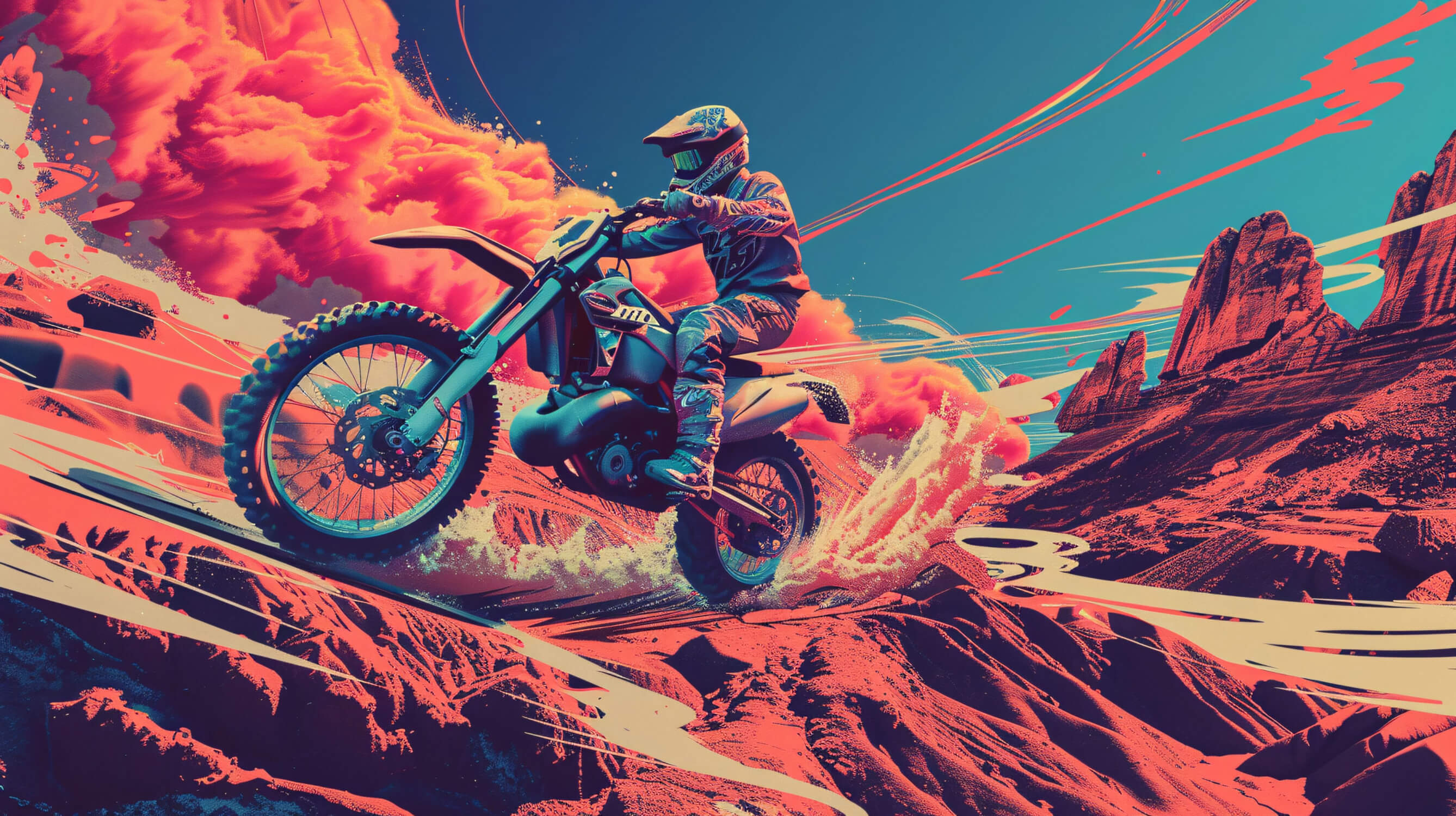 Papier Peint Moto Cross Chambre Enfant