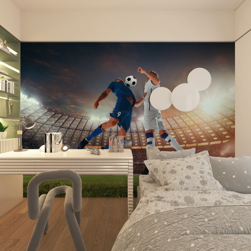 Papier peint joueurs de foot chambre adolescents