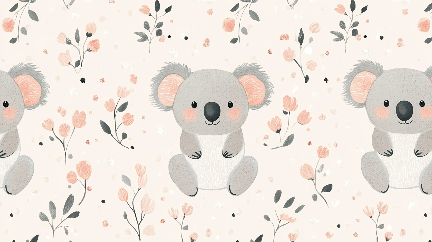 Papier Peint Koala Et Tricot Doux