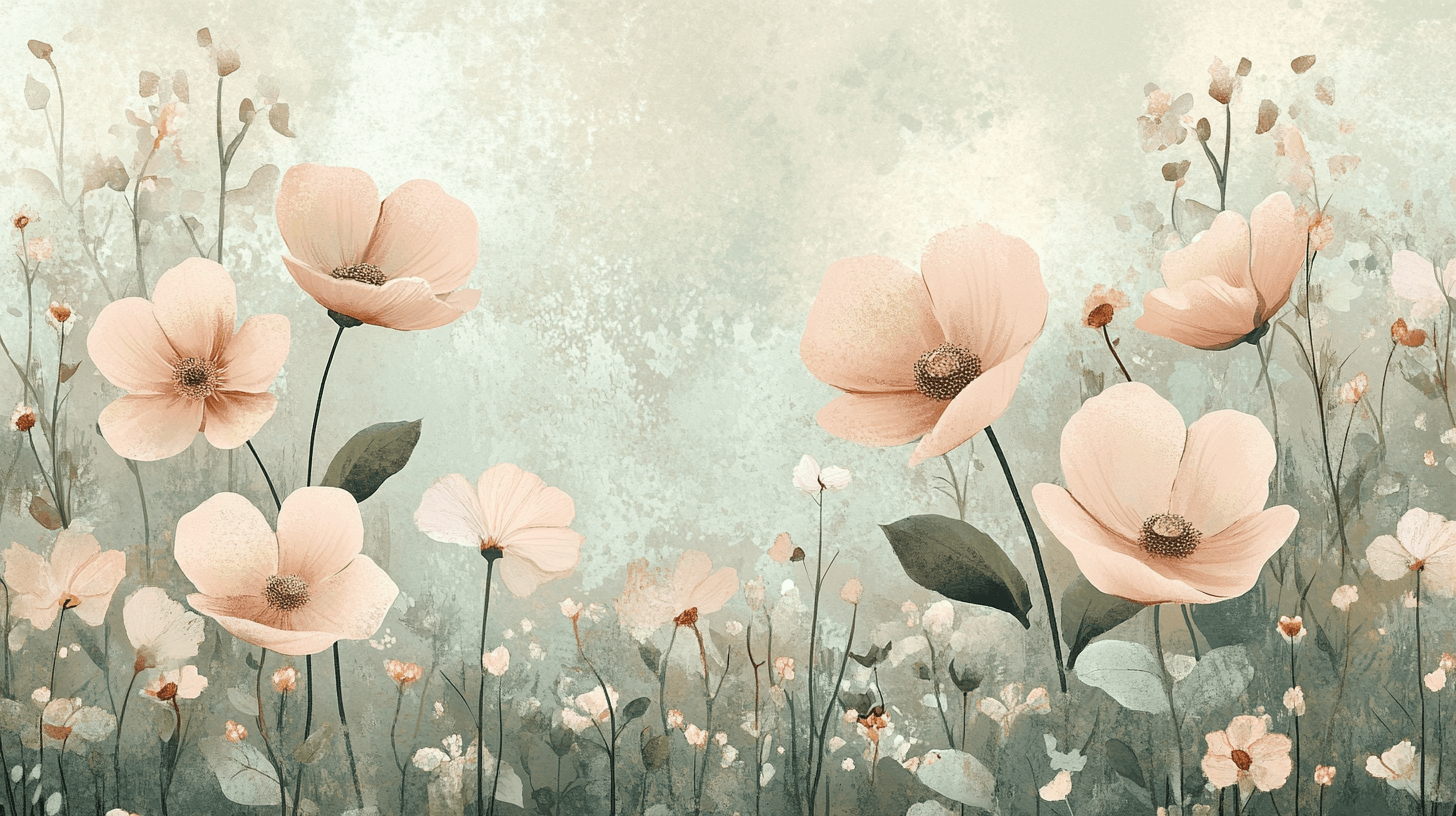 Papier Peint Grande Fleur Vintage