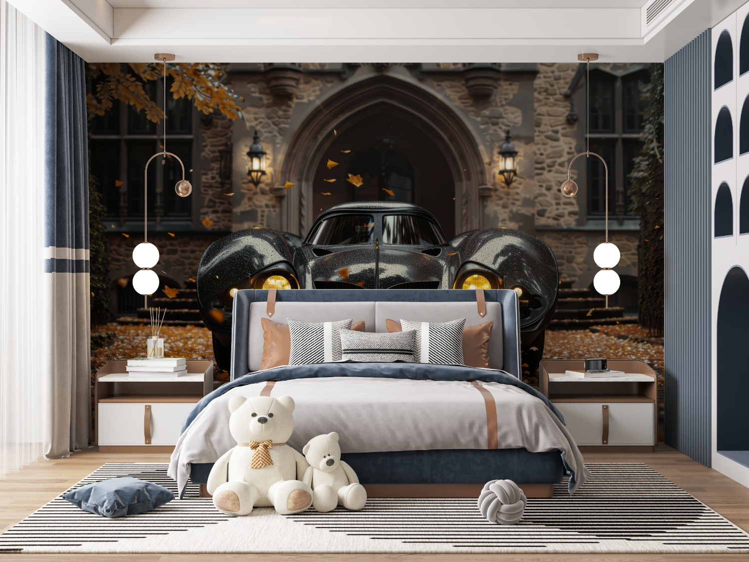 Papier peint photo voiture mur panoramique