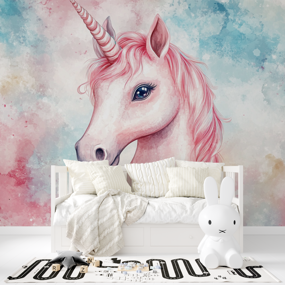Papier peint licorne 3d elegance 3d tapisserie fille
