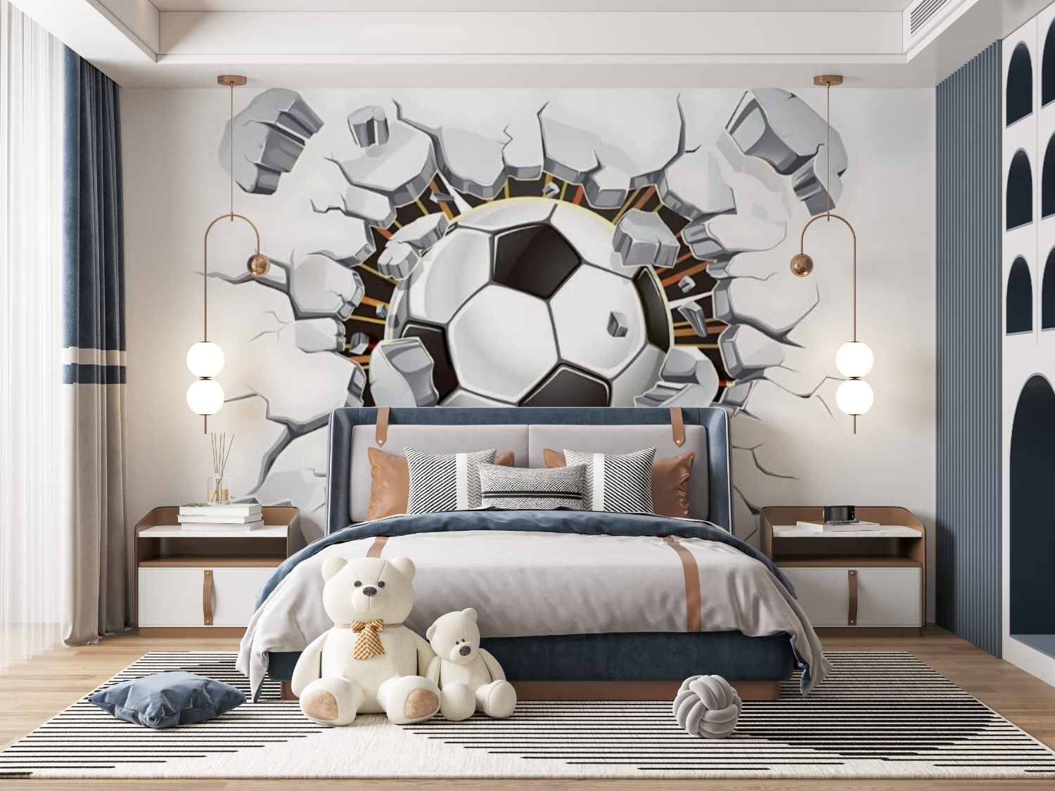 3D-Ball-Fußball-Hintergrundbild