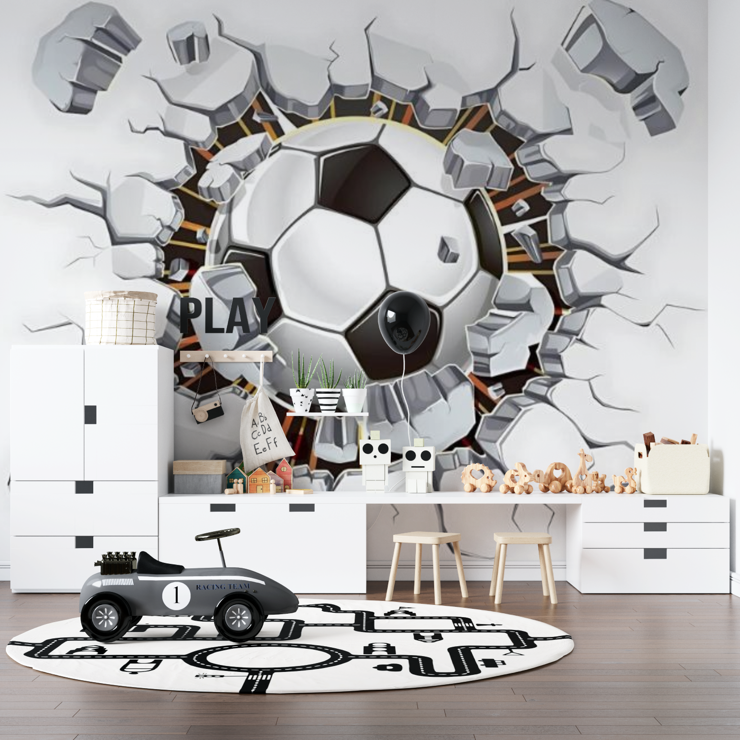 3D-Ball-Fußball-Hintergrundbild