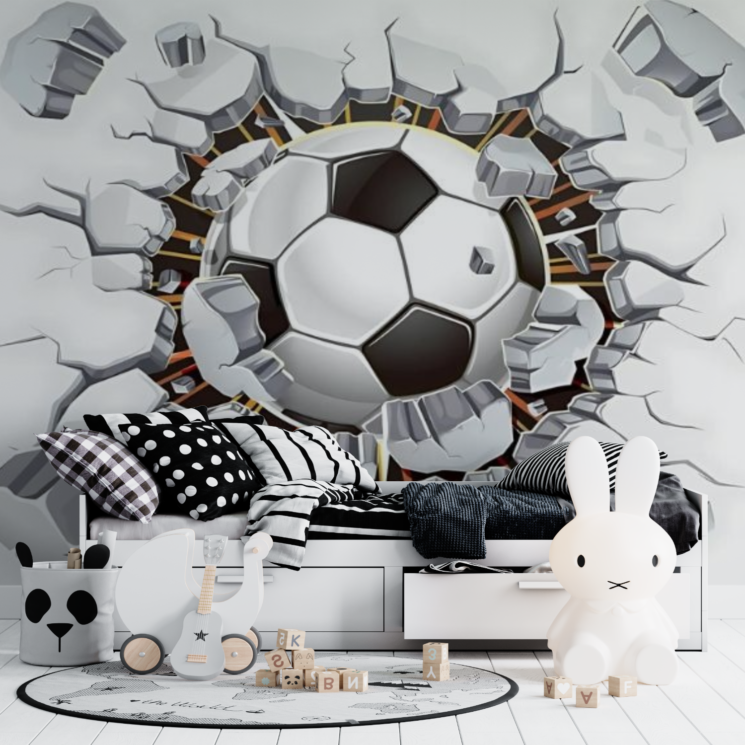 3D-Ball-Fußball-Hintergrundbild