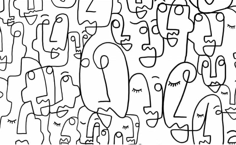 Papier Peint Dessin Noir et Blanc