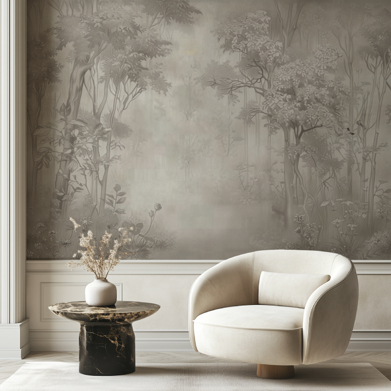 Trendy Sepia Forest Wallpaper