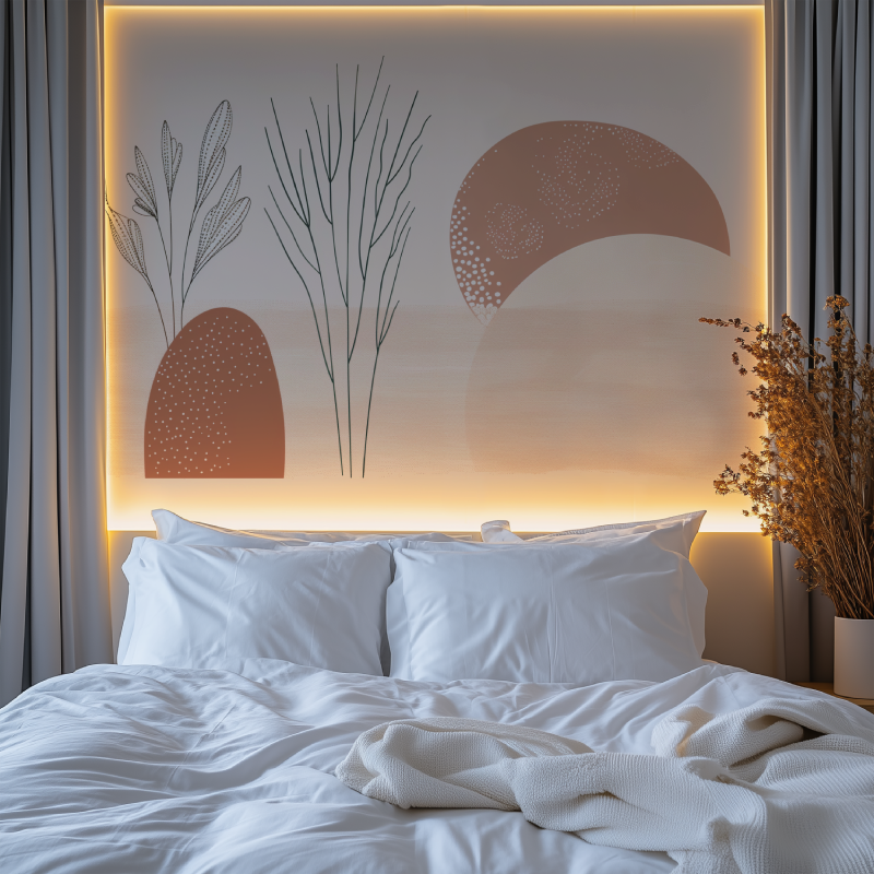 Papier Peint Japandi Fleurs Panoramique