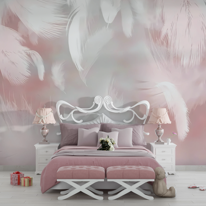 Pink feather wallpaper