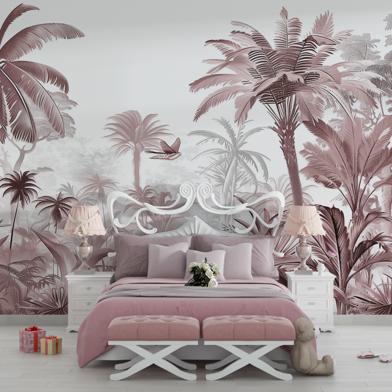 Pink Tropical Wallpaper
