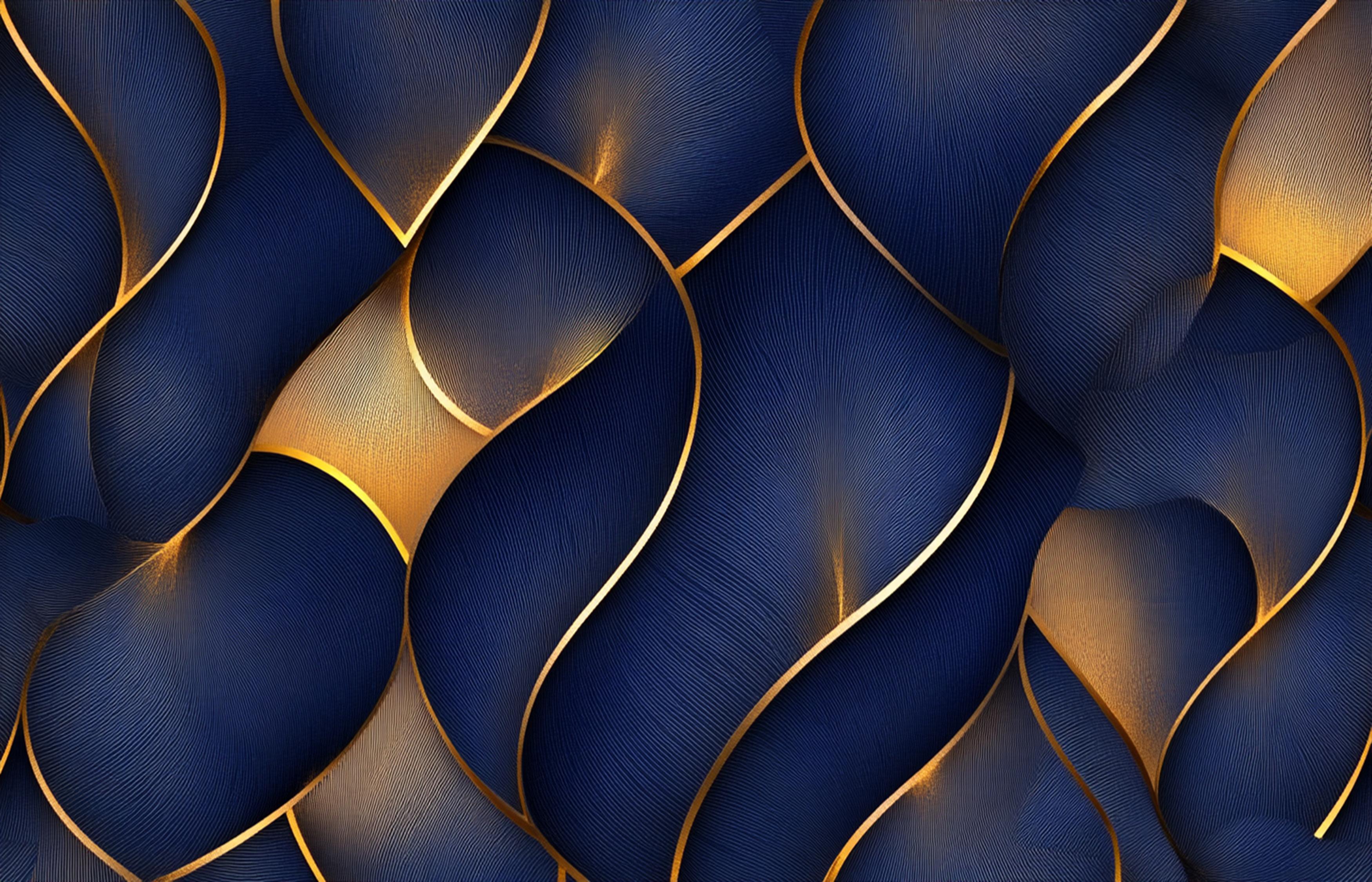 Blauw 3D wallpaper