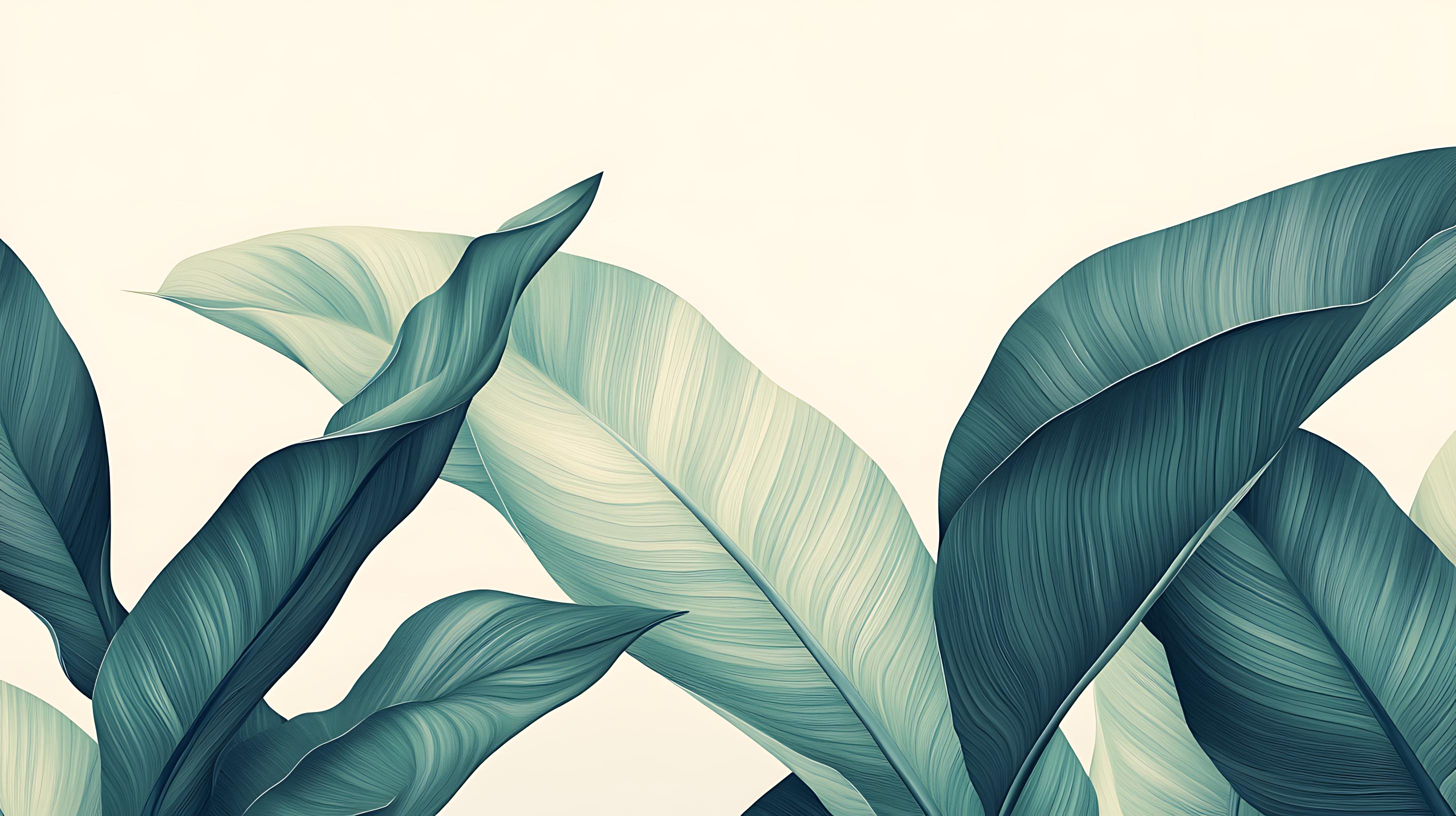 Witte eend blauw behang