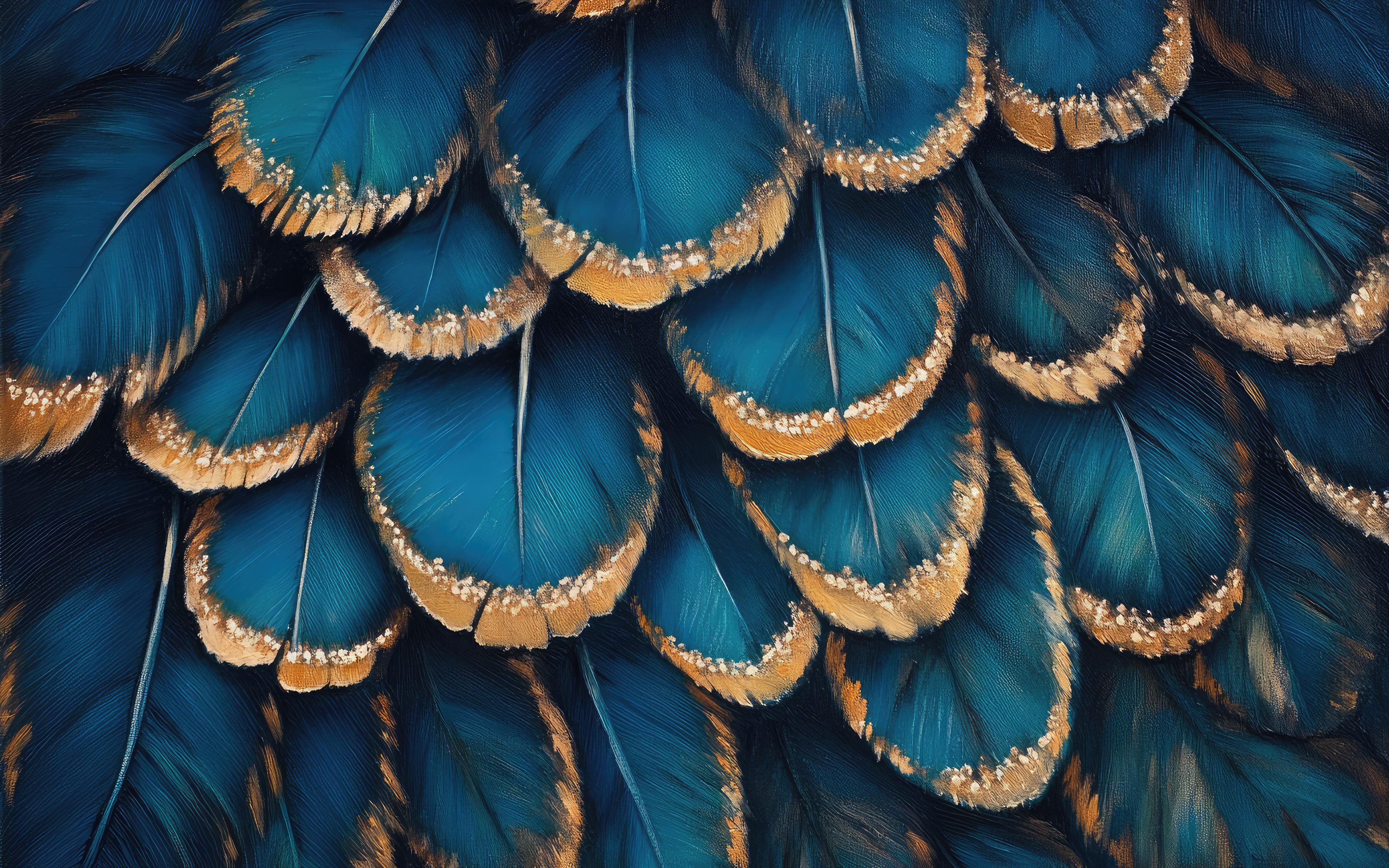Peacock Blue Wallpaper veren