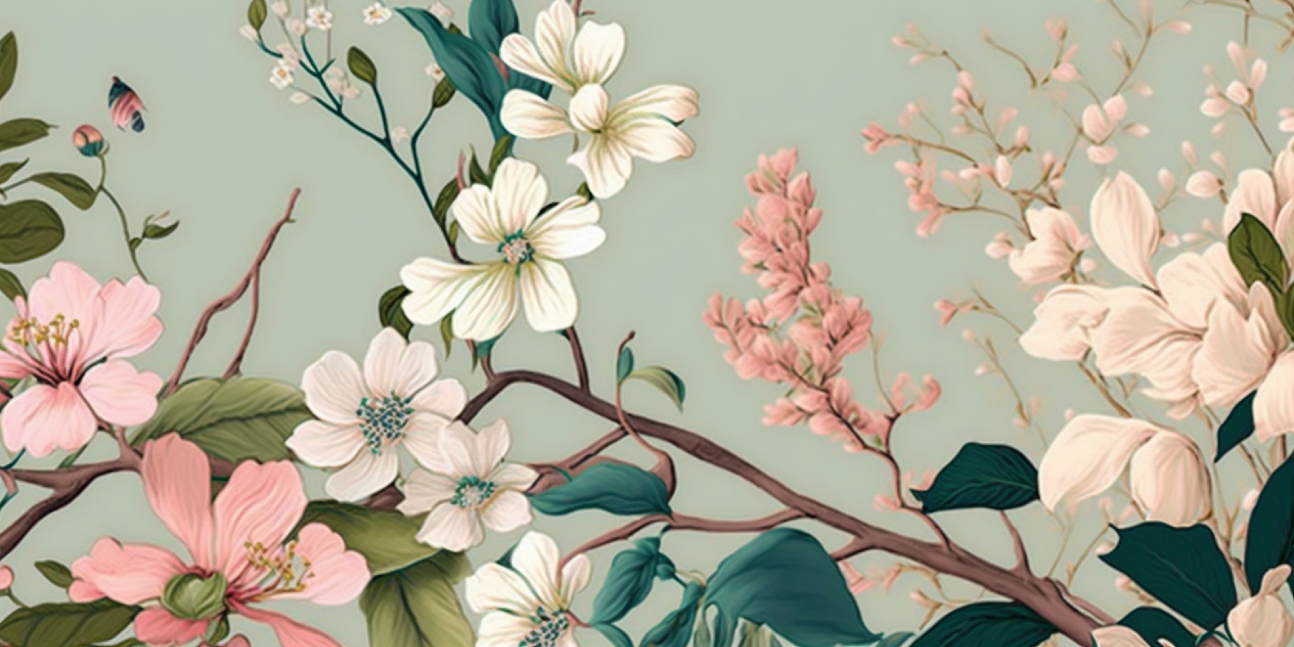 Papier Peint Fleur Japonaise