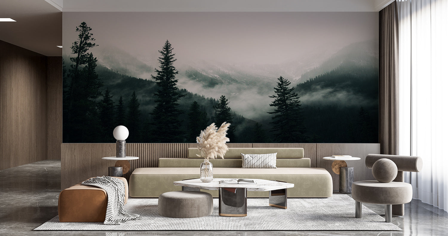 Papier Peint Foret Brumeuse