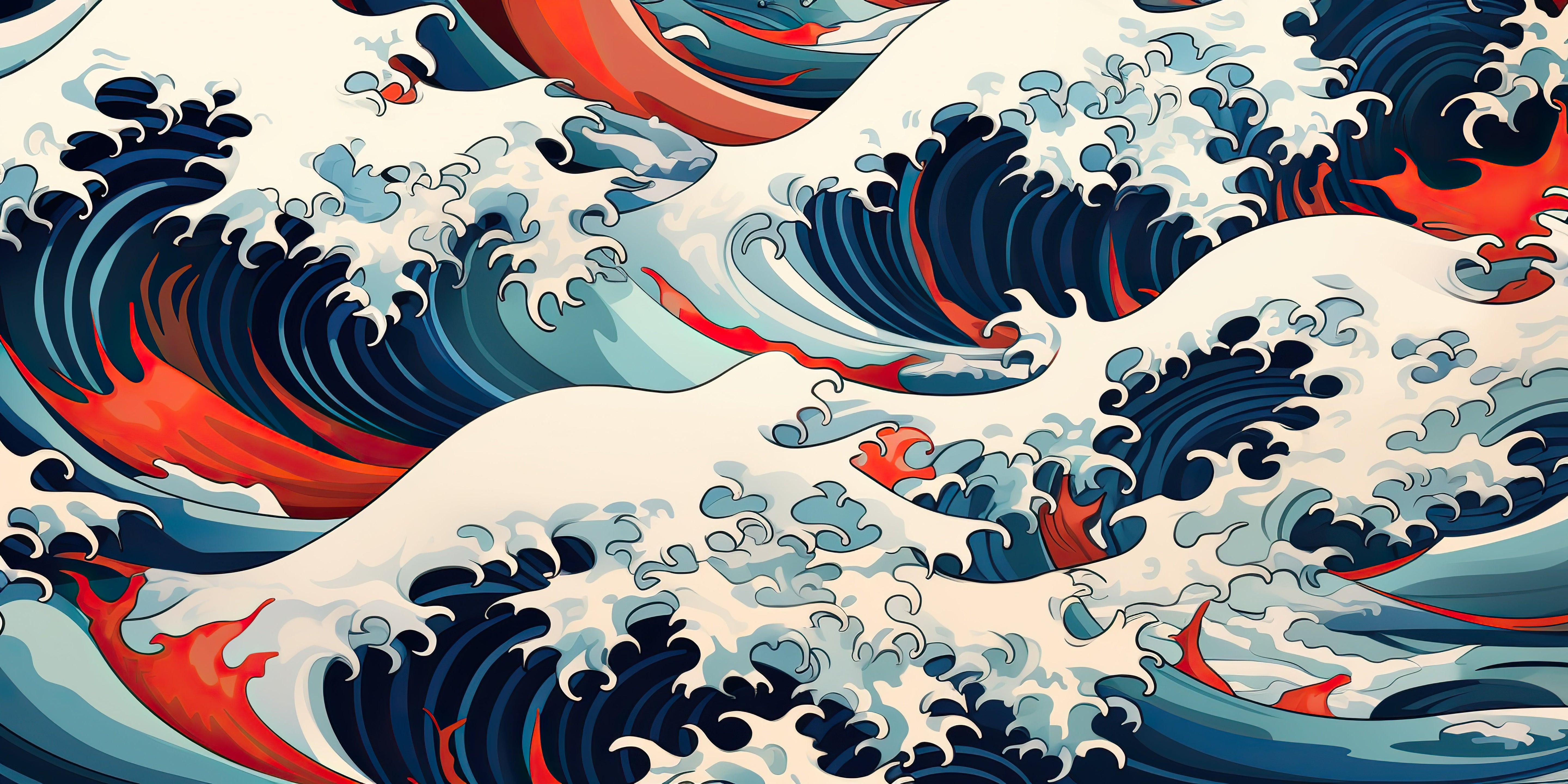 Papier Peint Japonais Bleu