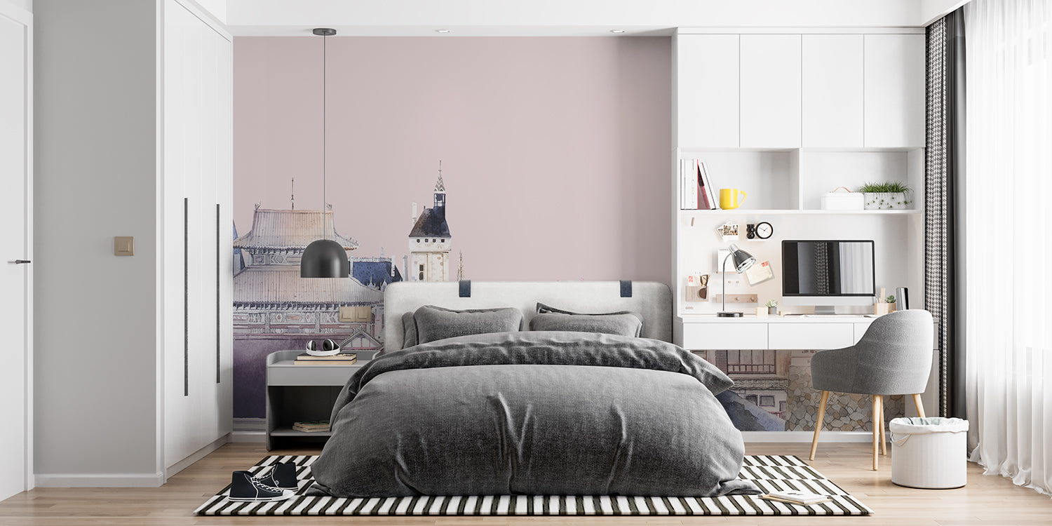 Papier Peint Japonais Rose