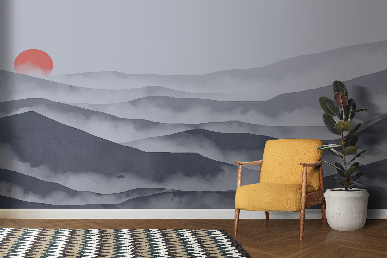 Papier Peint Montagne Chambre