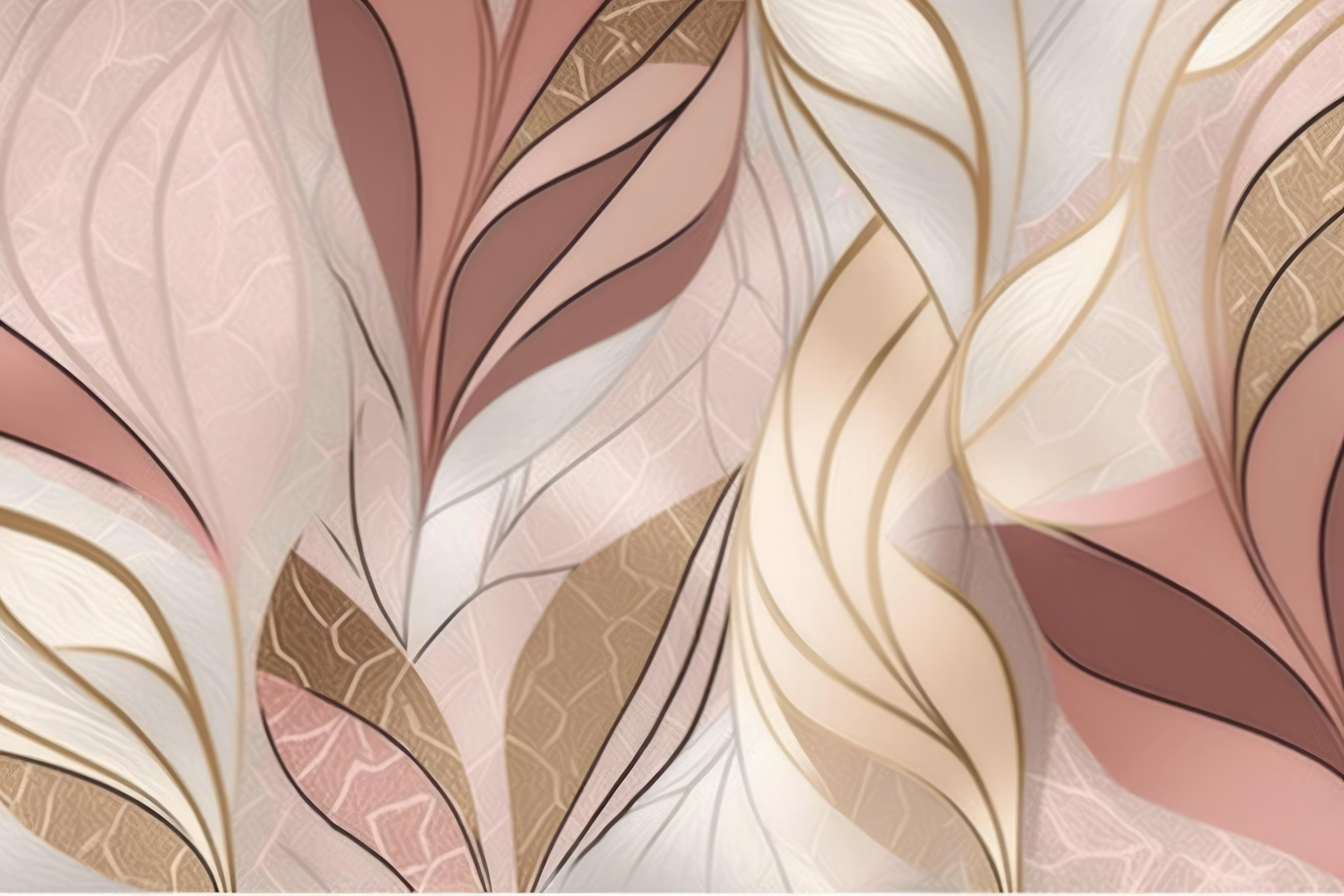 Tapete in Puderrosa und Gold