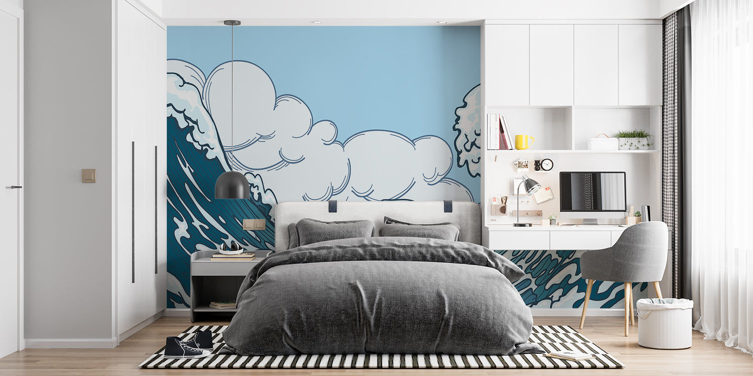 Papier Peint Vague Japonaise