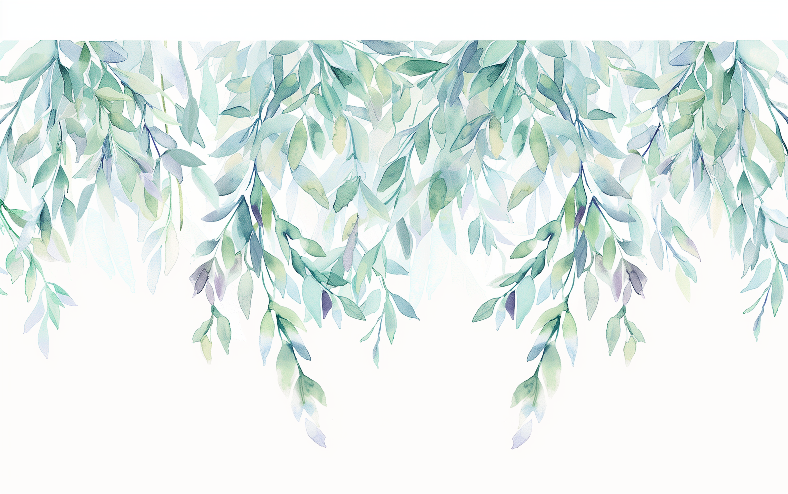 Papier Peint Feuillage Vert Tendance Panoramique