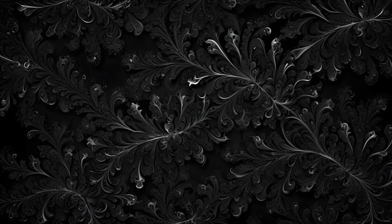 Papier Peint Floral Noir