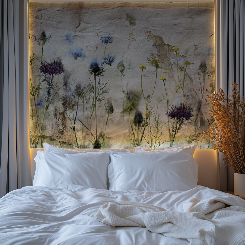 Vintage colorful flowers mural wallpaper chambre premium