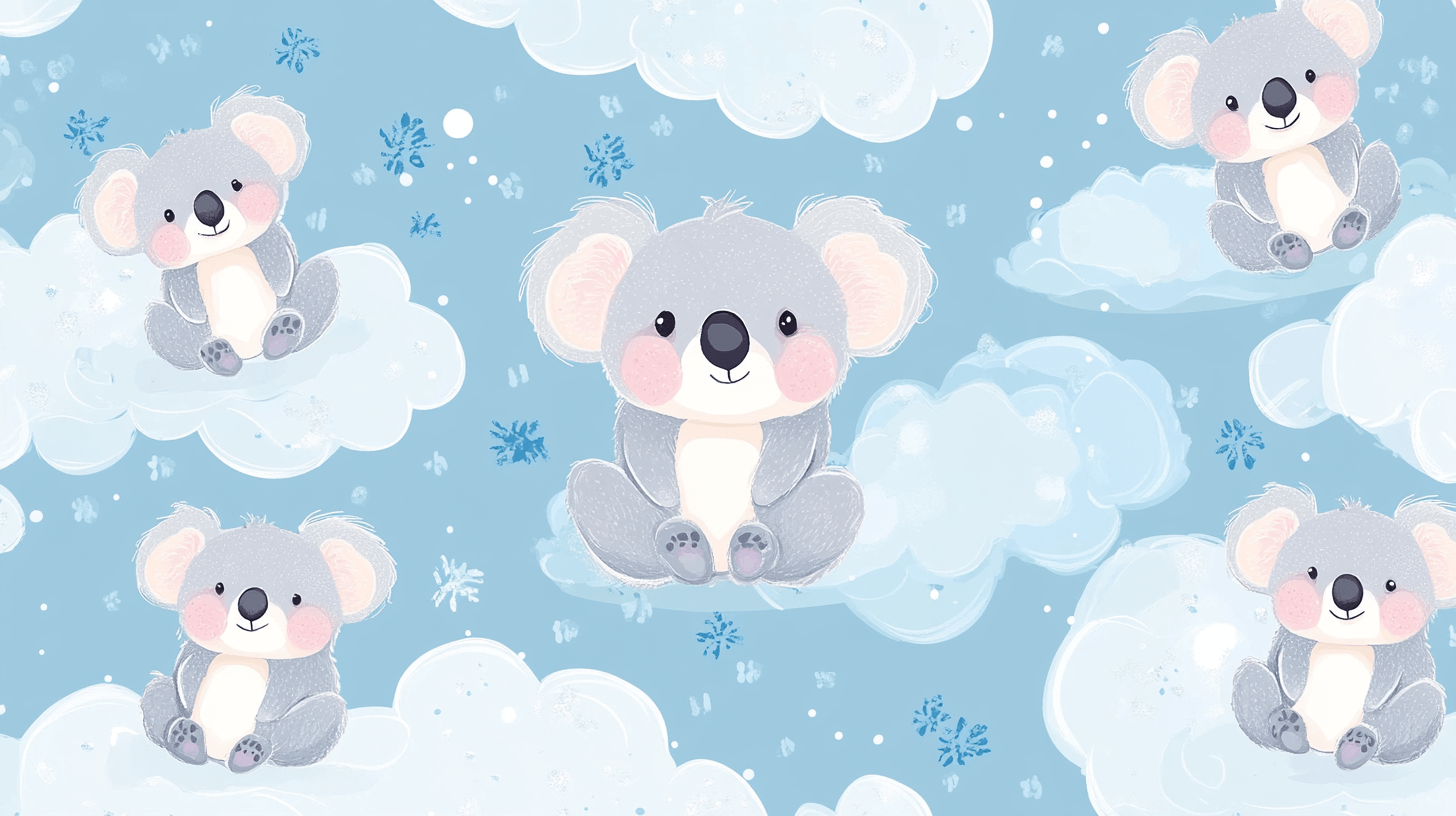 Papier Peint Koala Dans Un Monde De Douceur
