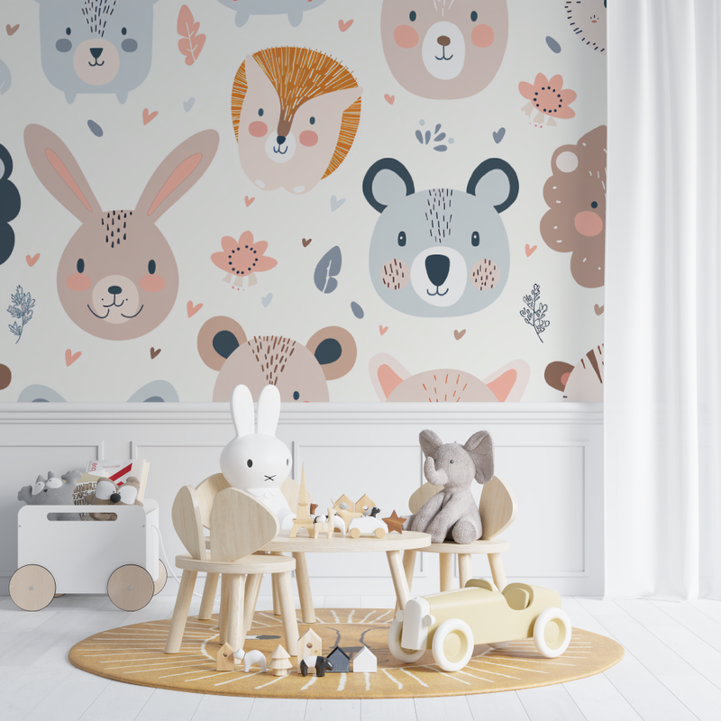 papier peint motifs animaux bébé - bebe