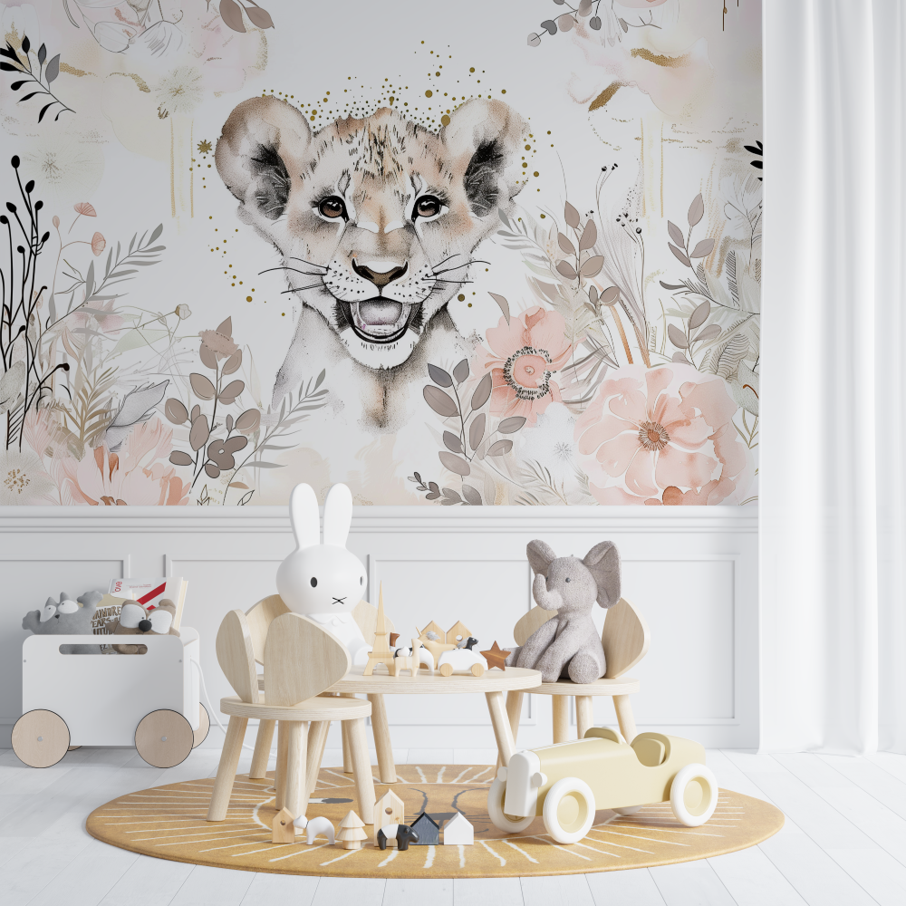 Papier peint tigre tendance enfants chambre de bebe