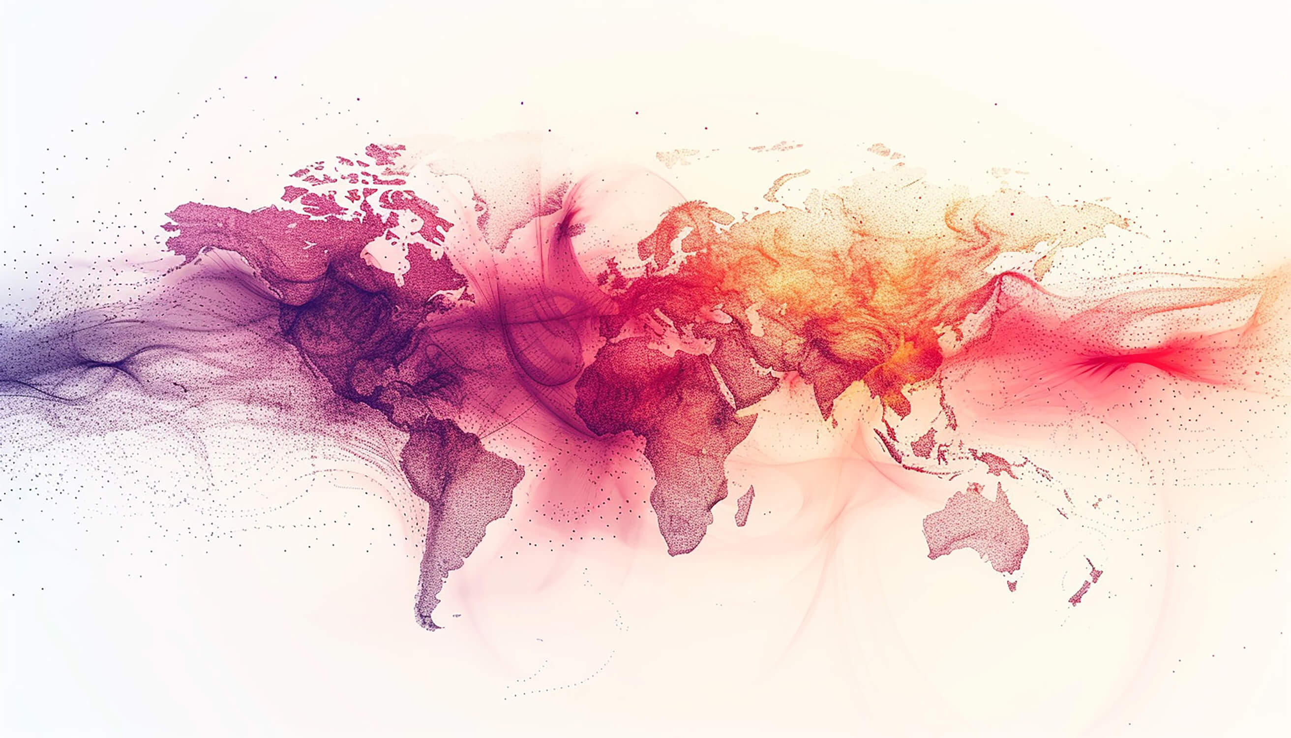 Papier Peint Carte Du Monde Aquarelle Rosé