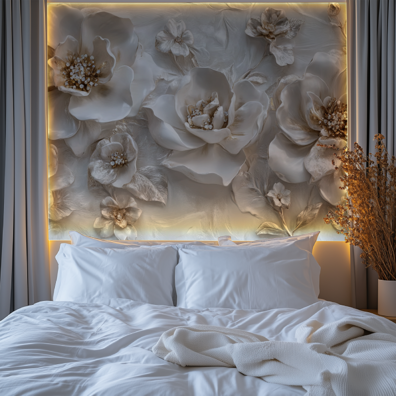 Papier peint fleur 3d bijoux chambre premium