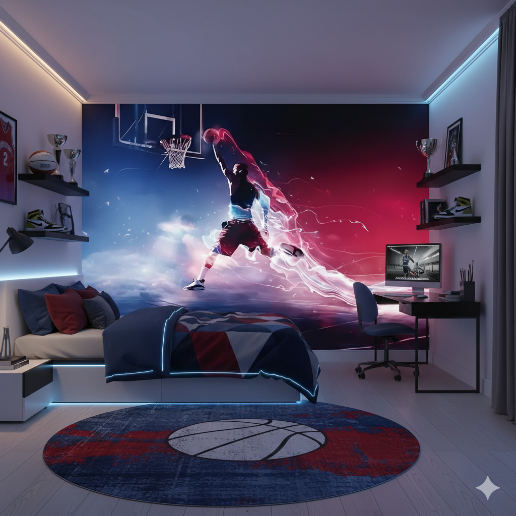 Basketbal tapijt