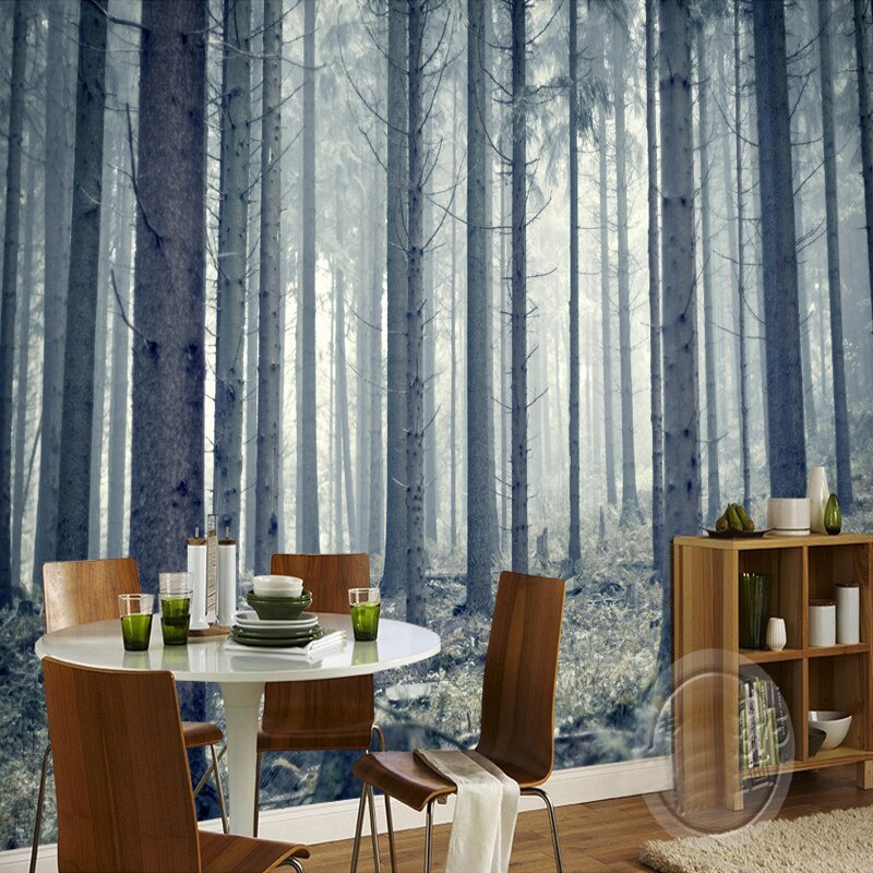 Custom Photo Wallpaper Modern Forest Woods Photography