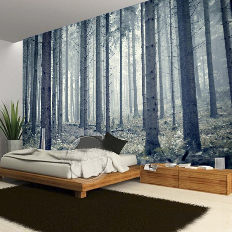 Custom Photo Wallpaper Modern Forest Woods Photography