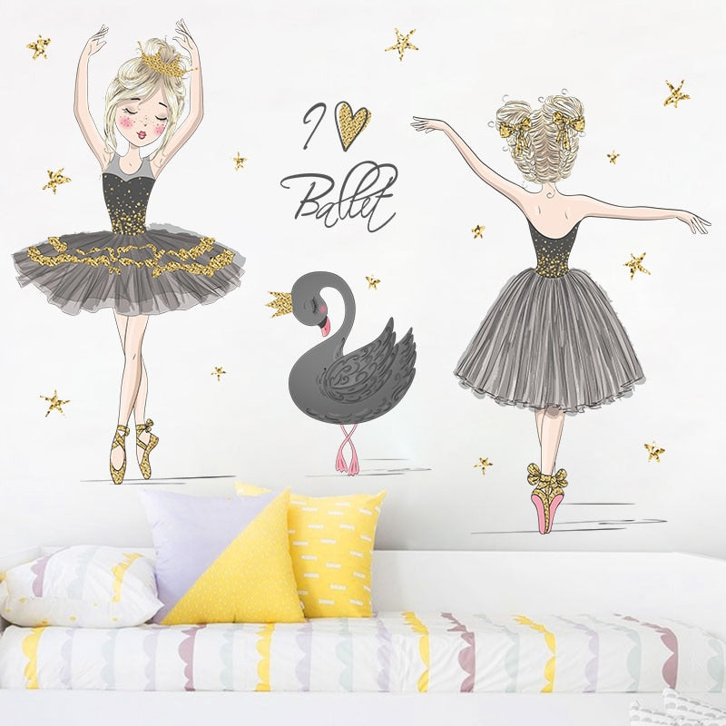 Prinses behang <br/> Zwarte Zwaan en Ballerina