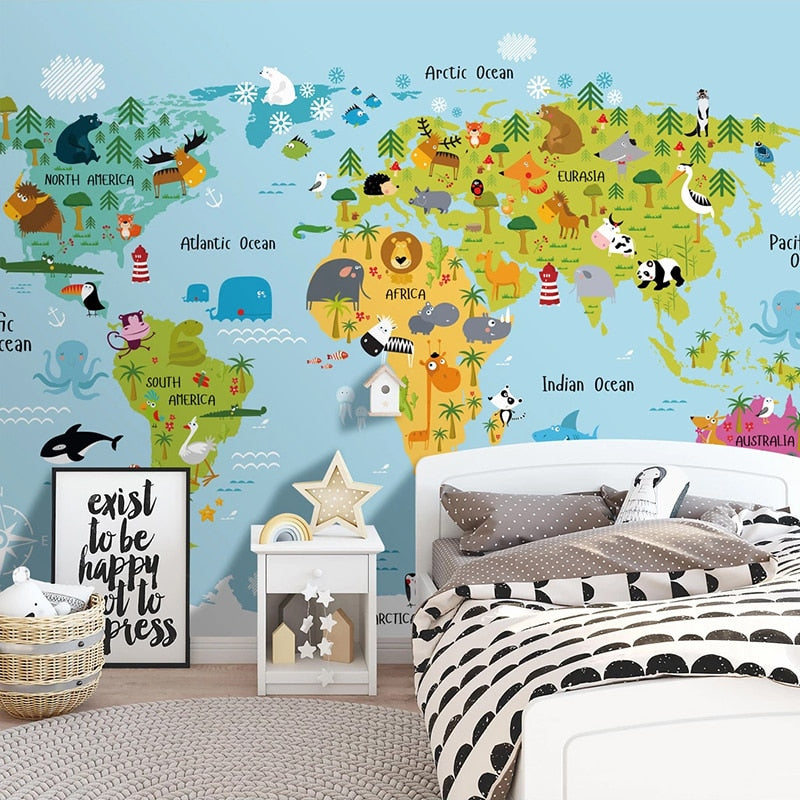 World Map Wallpaper <br/> Animal World Theme