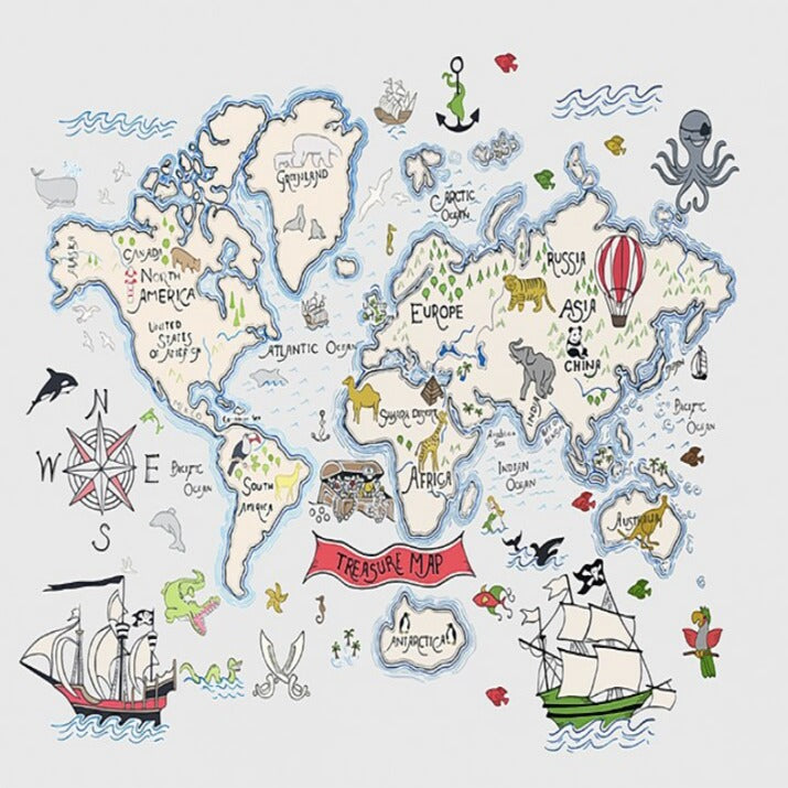 World Map Wallpaper <br/> Pirate&