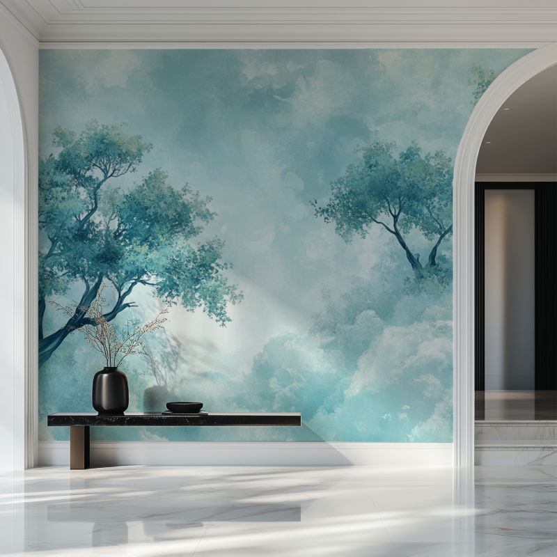 Papier peint arbre imaginaire salon beau