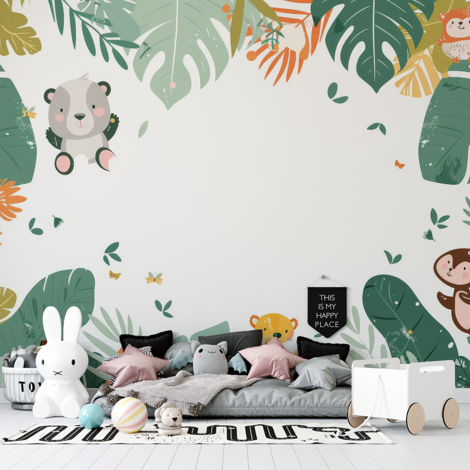 Papier Peint Jungle Enfants - chambre de garçon