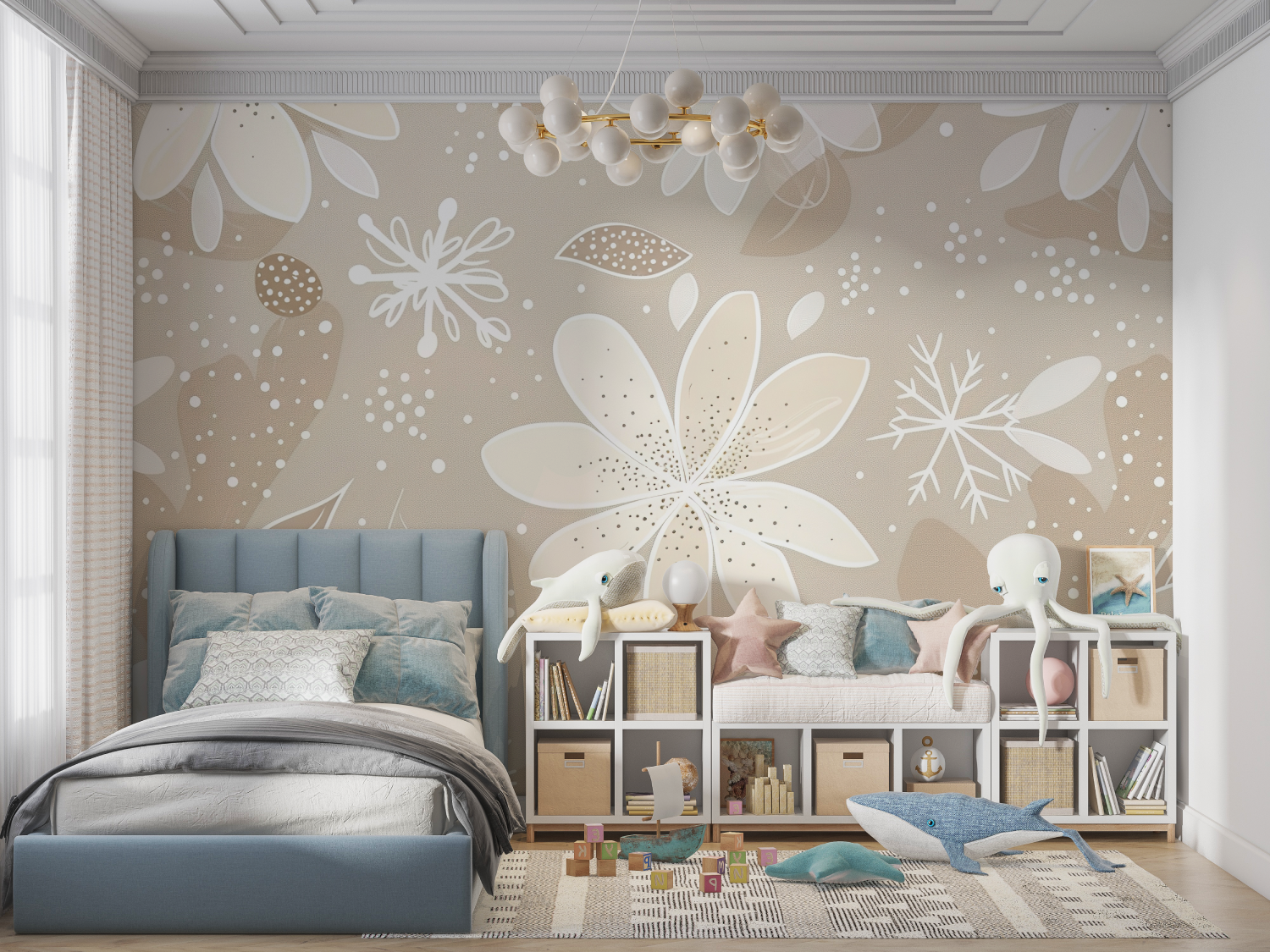 Papier Peint Enfant Fleur - chambre petit