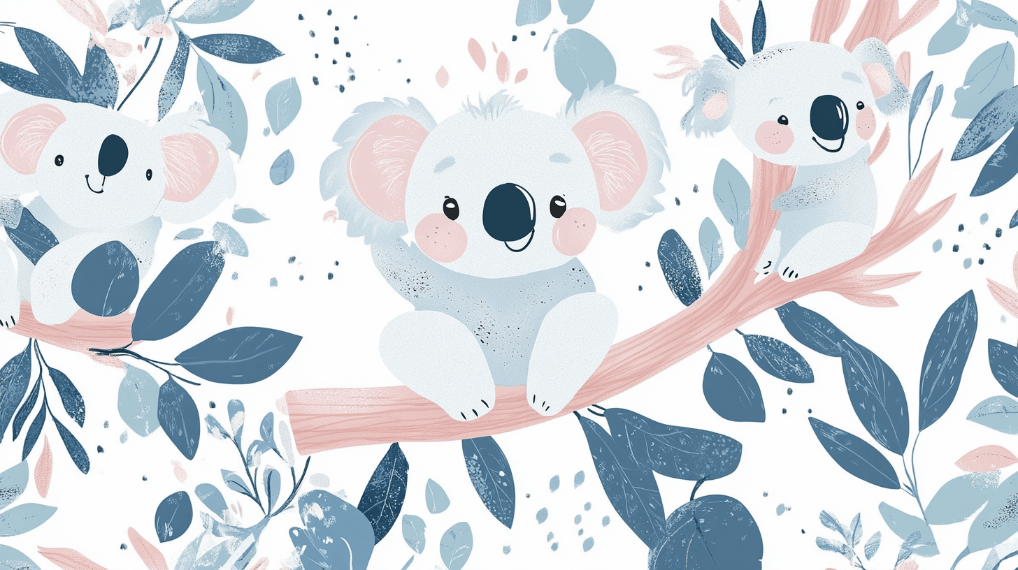 Papier Peint Koala Et Ambiance Layette