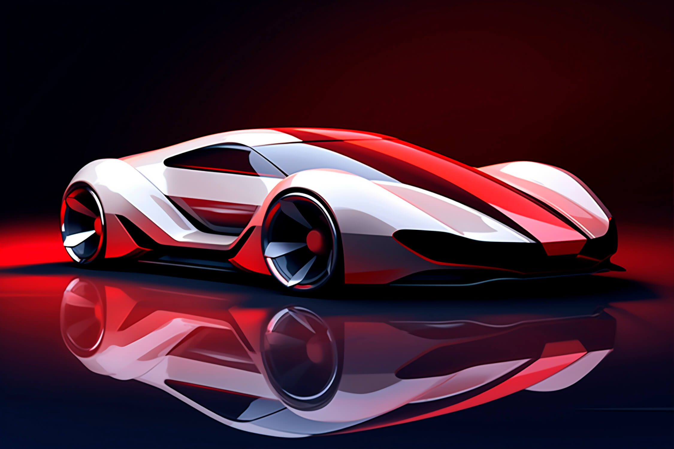 Papier Peint 3D Voiture Future