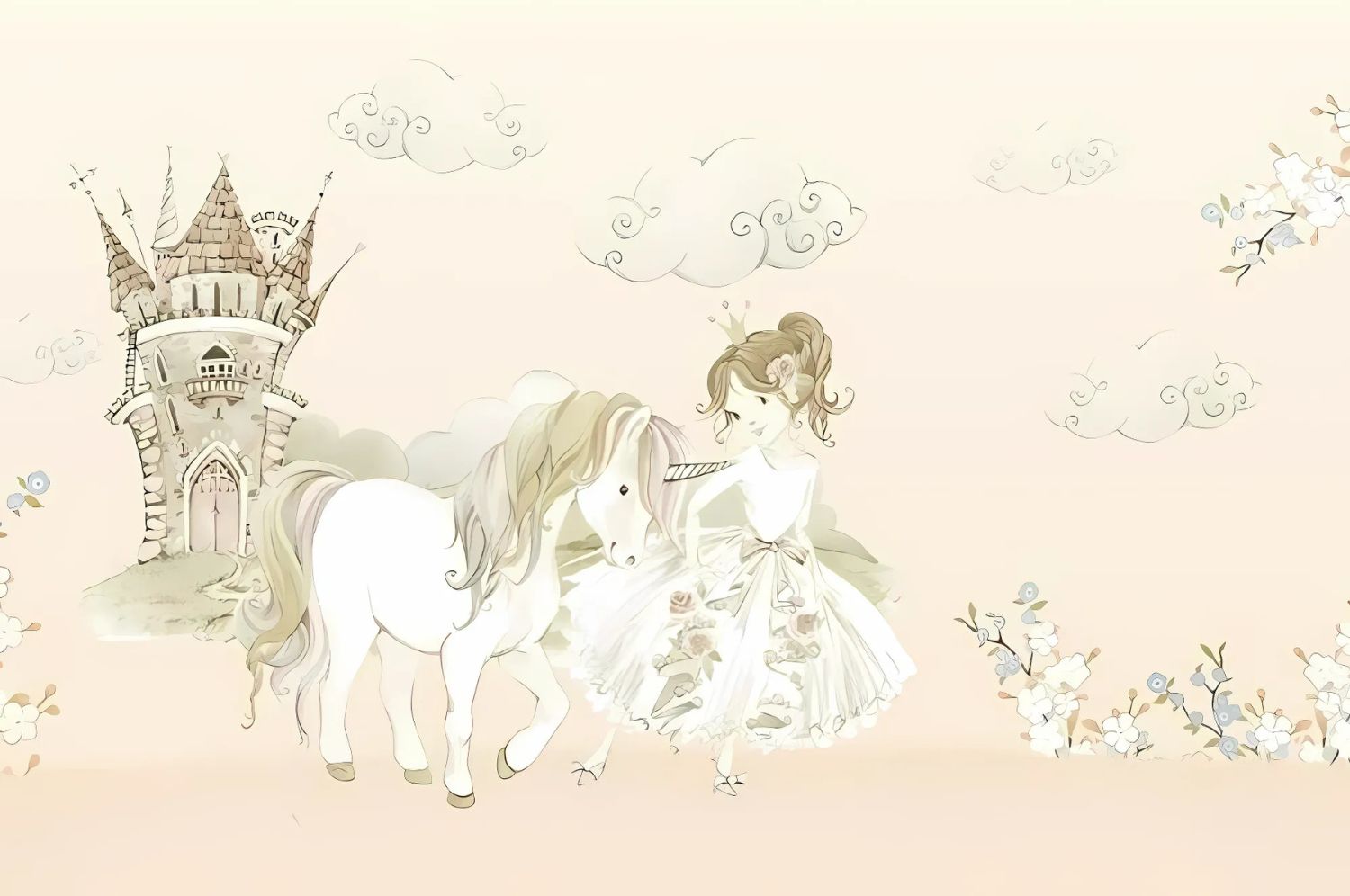 Prinzessin und Einhorn-Hintergrundbild - Second Image