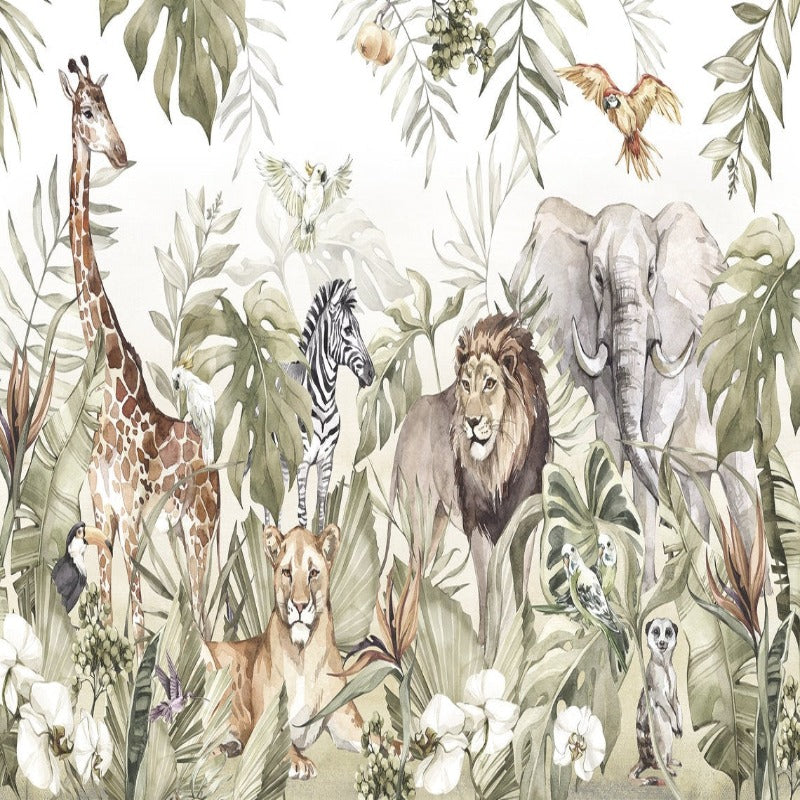 Dierenbehang <br/> Koninklijke jungle met leeuw