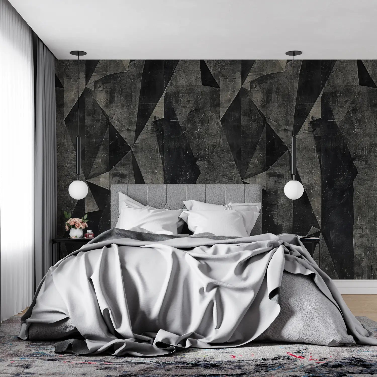 Papier Peint Anthracite - tendance mur