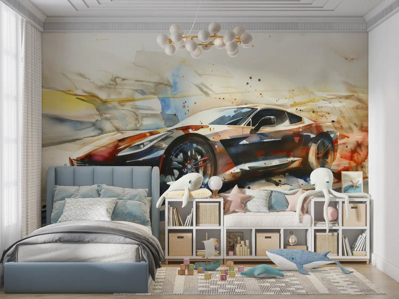 Papier Peint Aston Martin - chambre petit