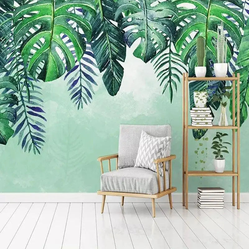 Wallpaper With Green Foliage - Second Image