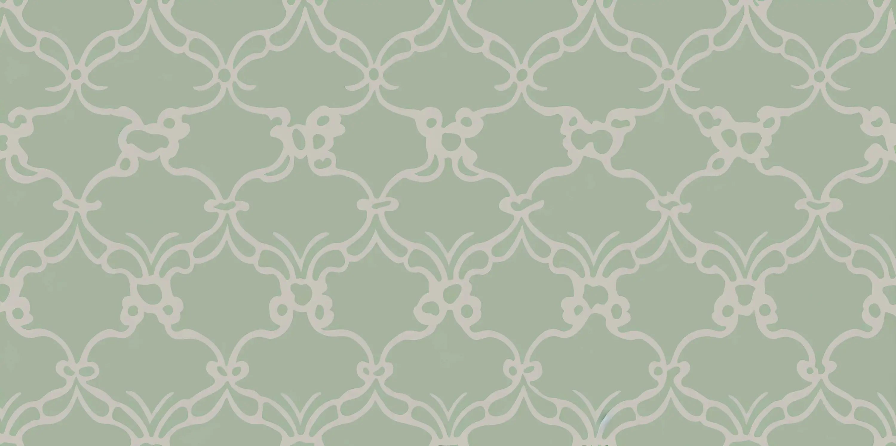 Papier Peint Baroque Vert