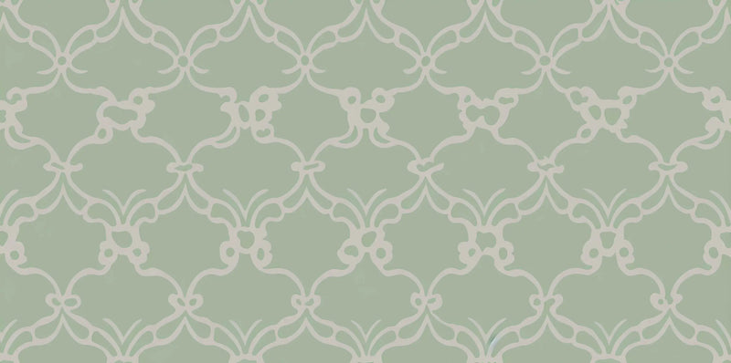 Papier Peint Baroque Vert